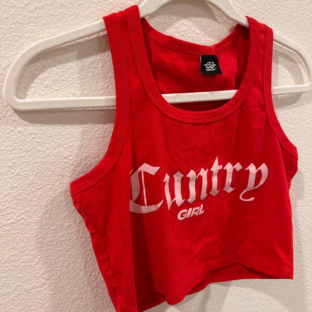 Cropped ‘Cuntry’ Tank - Picture 3 of 5